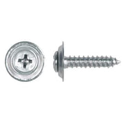 Sheet Metal Screw, #8 x 3/4 in, Chrome Plated Steel Oval Head Phillips Drive, 100 PK