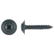 Sheet Metal Screw, #8 x 1 in, Black Phosphate Steel Oval Head Phillips Drive, 100 PK