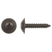 Sheet Metal Screw, #10 x 1 in, Black Phosphate Steel Oval Head Phillips Drive, 50 PK