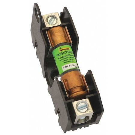 Open Fuse Block, 0 to 30A Amp Range, 250V AC/DC Volt Rating, 1 Poles, Screw