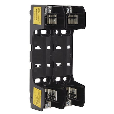 Open Fuse Block, 35 to 60A Amp Range, 600V AC/DC Volt Rating, 2 Poles, Box Lug