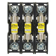 Open Fuse Block, 0 to 30A Amp Range, 600V AC/DC Volt Rating, 3 Poles, Box Lug