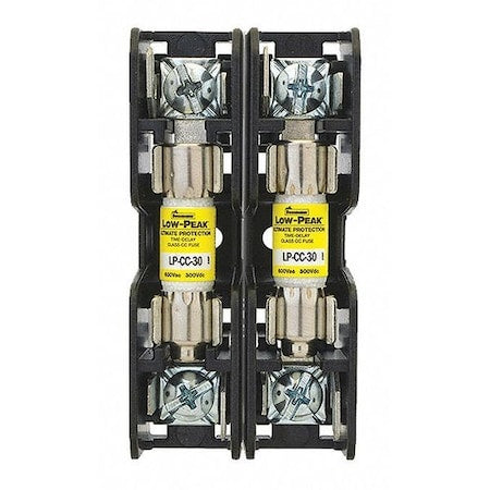 Open Fuse Block, CC UL Class, 600V AC/DC Volt Rating, 2 Poles, Quick Connect