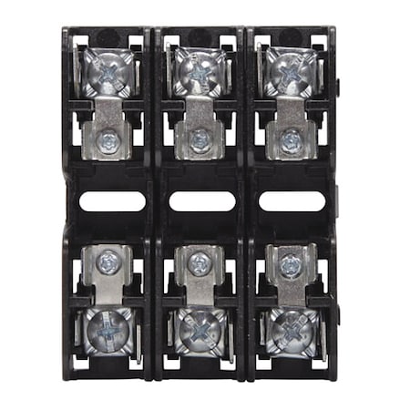 Open Fuse Block, 0 to 30A Amp Range, 600V AC/DC Volt Rating, 3 Poles, Quick Connect