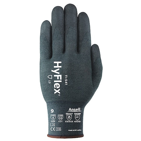 Cut Resistant Gloves, Cut Level A4 ,Foam Nitrile ,Palm Coated ,9 1 PR
