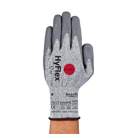 Cut-Resistant Coated Gloves, Cut Level A3 ,Water-Based Polyurethane,Nitrile ,Smooth ,L 1 PR
