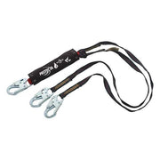 PRO(TM) Pack Shock Absorbing Lanyard, 6 ft. Length, Snap Hook, Steel, 2 Leg(s)