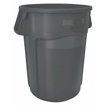 Executive Series 32 gal Round Heavy Duty Plastic Can, Black, None, Plastic, Not Applicable