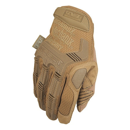 Tactical Glove, Synthetic Leather Palm, 8" Length, Hook-and-Loop Cuff, Full Finger, Tricot Lining