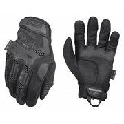 Tactical Glove, Synthetic Leather Palm, 9" Length, Hook-and-Loop Cuff, Full Finger, Tricot Lining