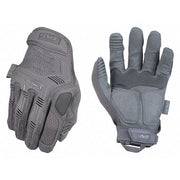 Tactical Glove, Synthetic Leather Palm, 11" Length, Hook-and-Loop Cuff, Full Finger, Tricot Lining