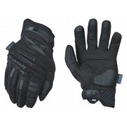 Tactical Glove, Synthetic Leather Palm, 9" Length, Hook-and-Loop Cuff, Full Finger, Tricot Lining