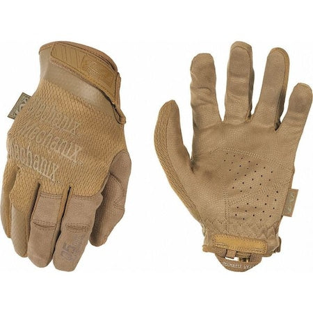 Tactical Glove, AX Suede Palm, 7" Length, Rubberized Safety Cuff, Full Finger, Tricot Lining, Size S