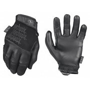 Tactical Glove, Hair Sheep Leather Palm, 10" Length, Rubberized Safety Cuff, Full Finger, Black