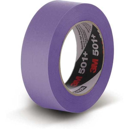 Painter's Tape, 18 mm W x 60 yd L, 7.3 mil Thick, Purple, Rubber Adhesive, 48 PK