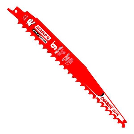 9 in L x 3 TPI Reciprocating Saw Blade, 3 PK