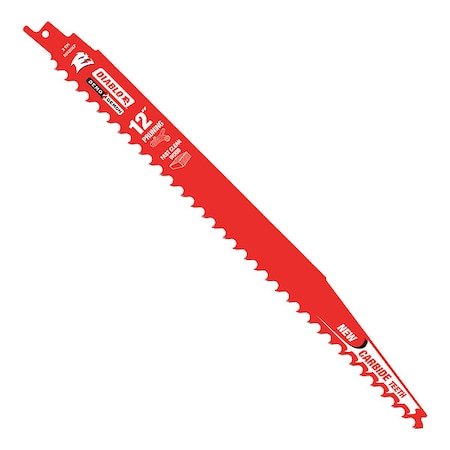 12 in L x 3 TPI Reciprocating Saw Blade, 3 PK