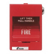 Fire Alarm Pull Station,Red,3-5/8" D