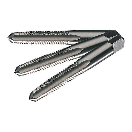 HSS Taper, Plug and Bottoming Straight Flute Hand Tap Set 0404 Cle-Line Bright 4-Flute GH2,N8-32UNC
