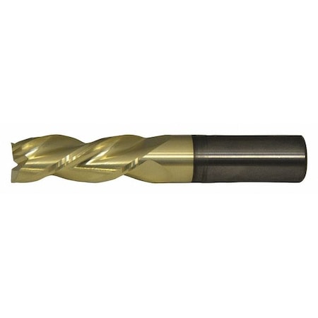 3-Flute Carbide Square Single End High-Perf End Mill for Alum CTD CEM-AM3-ZN ZrN 1/8x1/8x3/8x1-1/2
