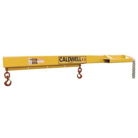 Forklift Boom,8 ft,4000 Lb,Swivel Hooks
