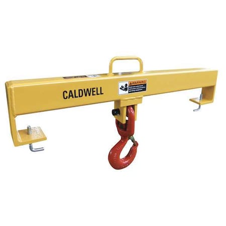 Forklift Beam,Swivel Hook,Cap 10,000 lb