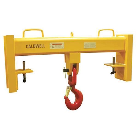 Forklift Beam,Swivel Hook,Cap 15,000 lb