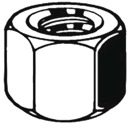 Hex Nut, 1-1/4"-12, Steel, Grade 5, Black Oxide, 1-7/32 in Ht