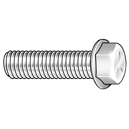 Class 10.9, M6-1.00 Flange Bolt, Plain Steel, 18 mm L, 100 PK