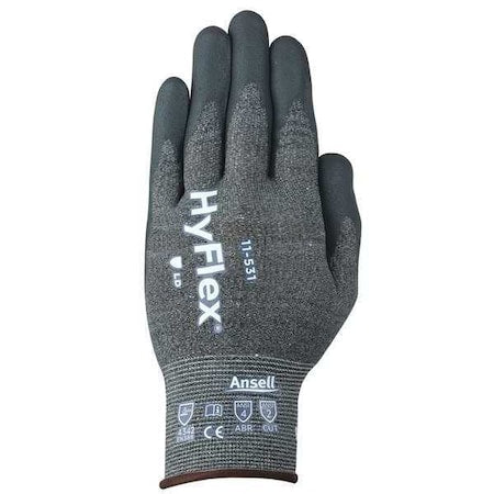 Cut Resistant Coated Gloves, Cut Level A2 ,Nitrile ,Rough ,9 1 PR