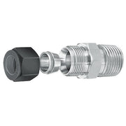1/2" x 3/8" Straight Connector SS Compressoin Connector