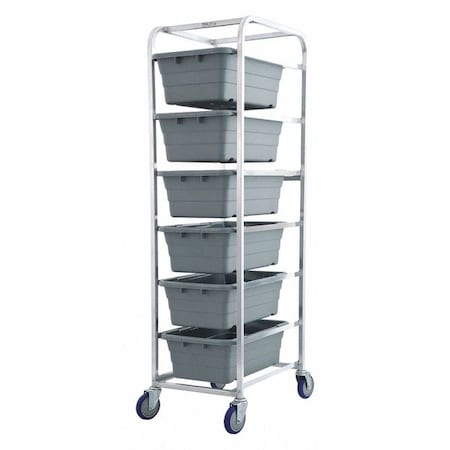 Lightweight Corrosion-Resistant Vertical Rack-Style Tub Cart, 600 lb Load Capacity, 27 in Overall L