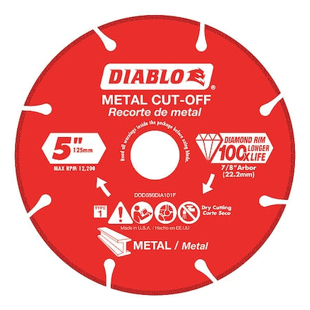 Diamond Saw Blade,Metal,5" Dia.