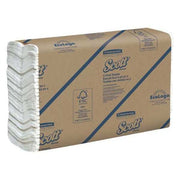 Scott Essential C-Fold Paper Towels, 1 Ply, 200 Sheets, White, 12 PK