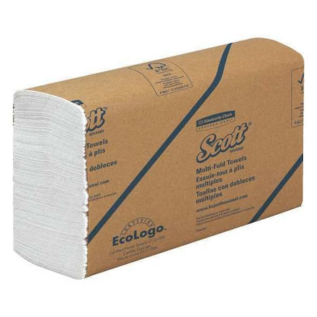Multifold Paper Towels, 9.2" x 9.4" sheets, White, Compact Case (250 Sheets/Pack, 16 Packs/Case)