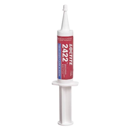 Threadlocker, LOCTITE 2422, Blue, Medium Strength, Paste, 25.5 mL Syringe