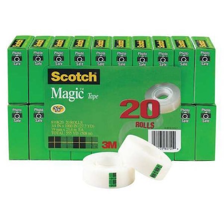 Office Tape, Not Applicable Tape Core Dia, Not Applicable, Cellulose Acetate, Transparent