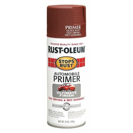 Spray Paint, Red, Primer, Solvent, 12 oz