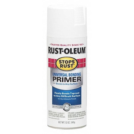 Spray Paint, White, Primer, Solvent, 12 oz