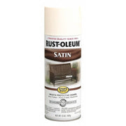 Spray Paint, Shell White, Satin, Solvent, 12 oz.