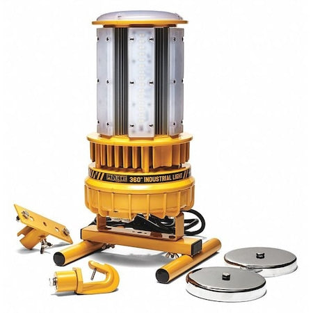 Temporary Job Site Light,15000 lm,Bk/Yl