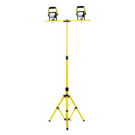 Temporary Job Site Light,2880 lm,Bk/Yl