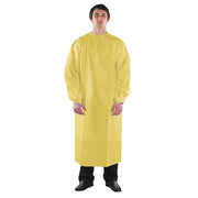 Gown, Polyethylene, Bound, 2.7 mil, 67 in, Yellow, 2XL, 50 PK