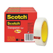 Transparent Tape,1 x 2592 in.,PK3