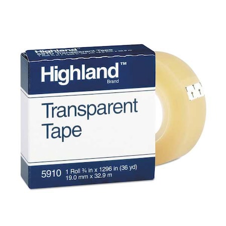 Transparent Tape,0.75 in. W x 36 yd. L