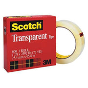 Transparent Tape,1 x 2592 in.