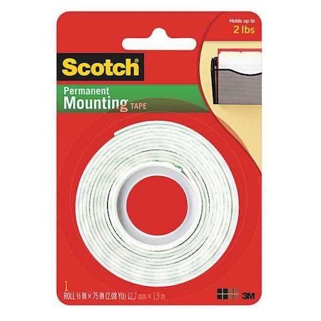 Mounting Tape,0.5 x 75 in.