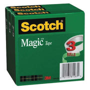 Magic Tape,3/4x1000 in.,Clear,PK3