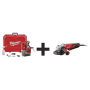 1-5/8" Electromagnetic Drill Kit & 13 Amp 5" Small Angle Grinder Paddle, No-Lock