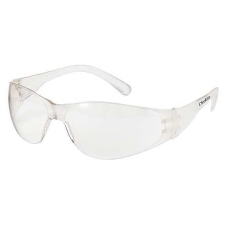 Checklite(R) CL1, Safety Glasses, Uncoated, Clear Lens, Clear Frame, Frameless